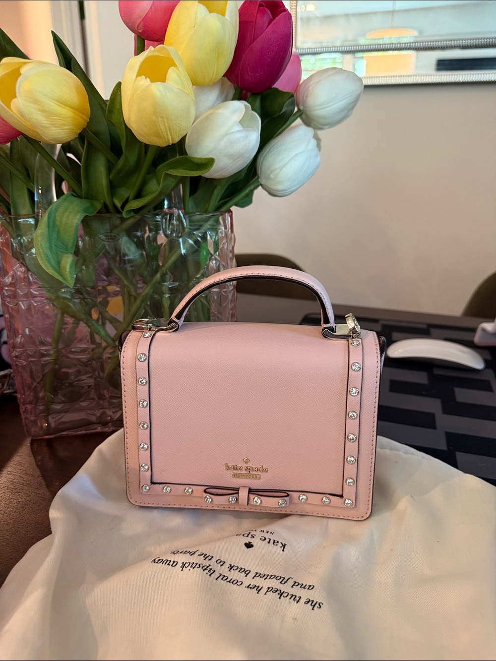 kate spade Pink Studded Mini Satchel